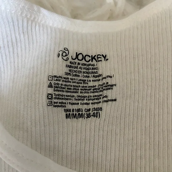 BNWOT | Deadstock jockey combed cotton white mens tank top set of six - Picture 3 of 5